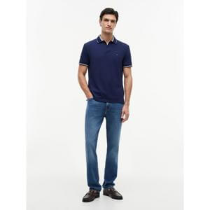 Tommy Hilfiger Stripe Under Collar Pique Polo Shirt